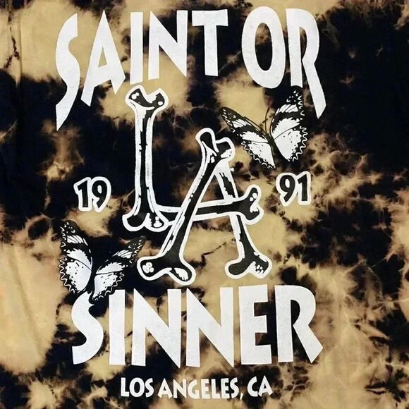 Saint or Sinner Bleach Washed T-Shirt - Picture 5 of 5